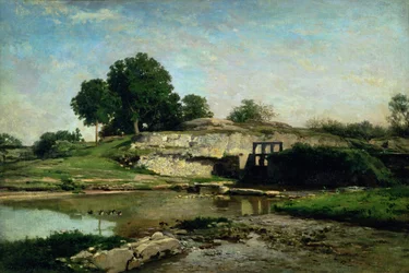 Die Schleuse in Optevoz, 1859